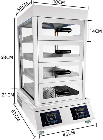 6000W/8000W双控蒸汽炉+四层透明玻璃蒸柜