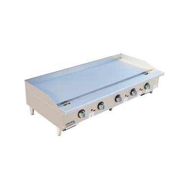Stainless steel gas manual countertop grill 1500,000 BTU with 5 burners, suitable for restaurants, hotels and catering equipment