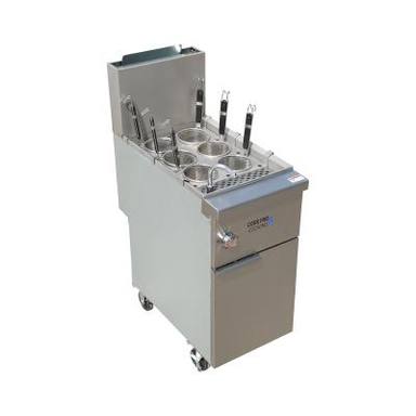 Commercial gas pasta cooker with millivolt control